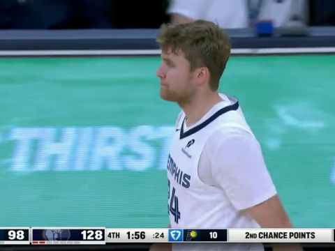 NBA常规赛：步行者vs灰熊第4节英文原声回放