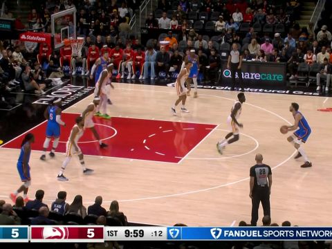 霍姆格伦vs老鹰集锦 三分8中6砍31分12篮板肆意轰筐