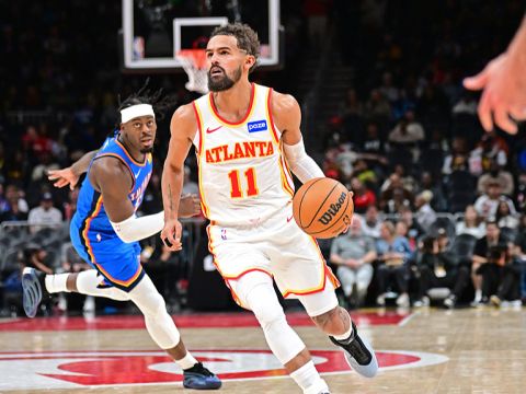 特雷-杨vs雷霆集锦 15+10攻传兼备轻取两双