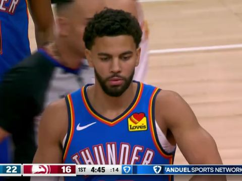 雷霆vs老鹰第1节英文原声回放