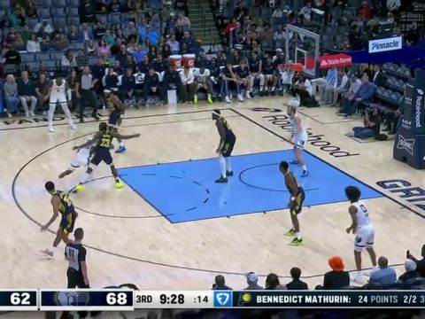 NBA常规赛：步行者vs灰熊第3节中文解说回放