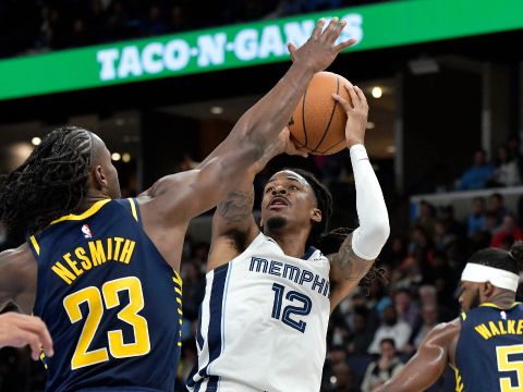 步行者103-128灰熊 莫兰特携手考沃德合砍46分12助攻轻取步行者