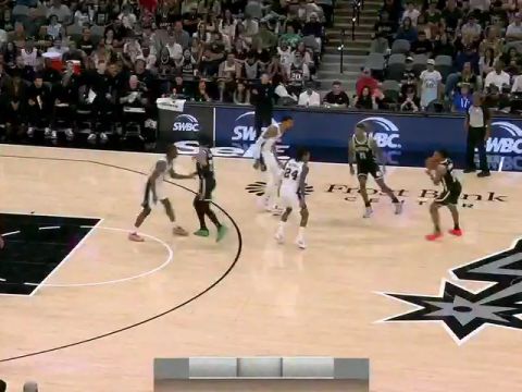 NBA常规赛：篮网vs马刺英文原声全场回放