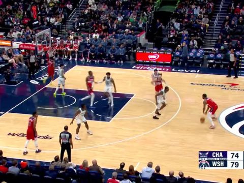 NBA常规赛：黄蜂vs奇才第3节中文解说回放