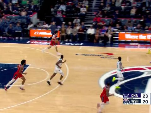 NBA常规赛：黄蜂vs奇才英文原声全场回放