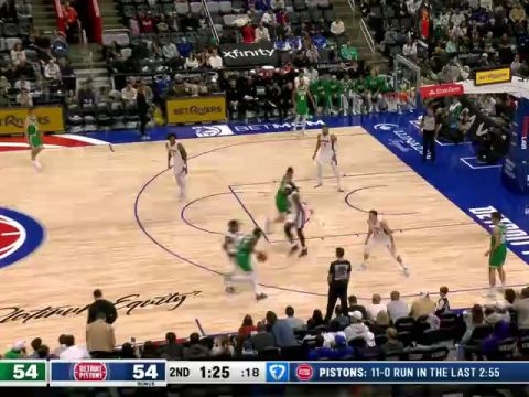 凯尔特人vs活塞第2节英文原声回放