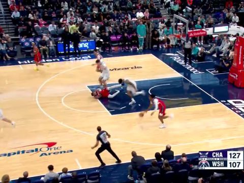 NBA常规赛：黄蜂vs奇才第4节中文解说回放