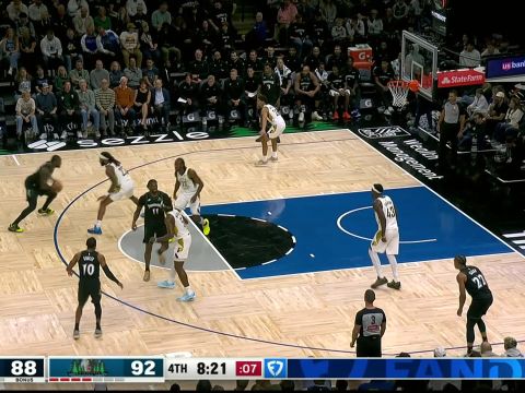 兰德尔vs步行者集锦 全场轰下31+4+6率队守护主场击败步行者