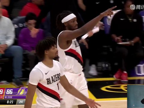 NBA常规赛：开拓者vs湖人王楚淇直播间全场回放