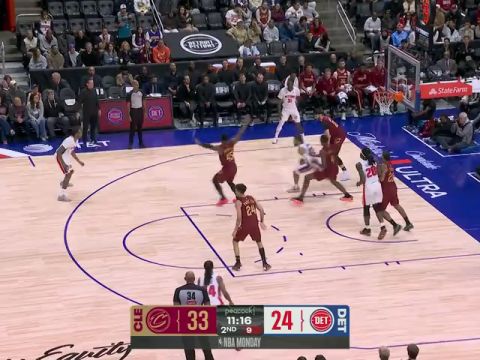 骑士vs活塞第2节中文解说回放