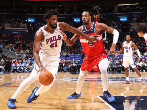 76人139-134奇才 马克西恩比德合砍64分鏖战加时击败奇才