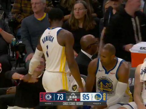 NBA常规赛：快船vs勇士第4节英文原声回放