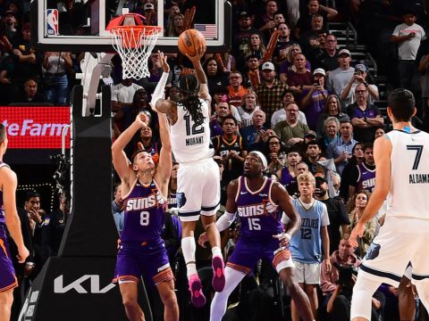 灰熊vs太阳精华回放 莫兰特最后时刻贡献准绝杀险胜太阳