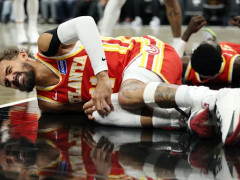 老鹰官方：特雷杨因右膝扭伤，将缺席明天对阵步行者的比赛