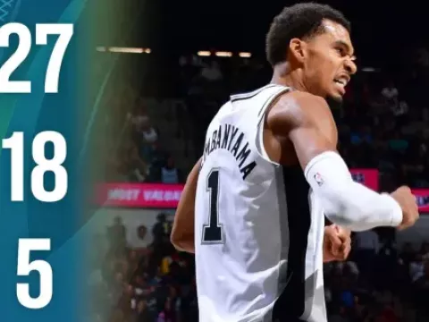 【球星高光】超越GDP！文班再献恐怖数据率队夺队史最佳开局