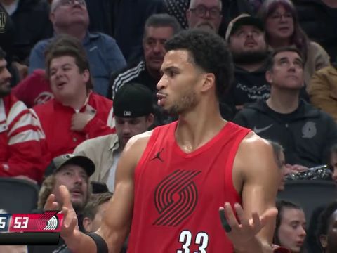 NBA杯小组赛：掘金vs开拓者第2节英文原声回放