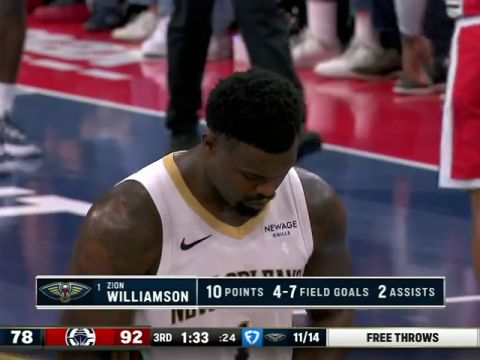 NBA杯小组赛西部B组：鹈鹕vs快船第3节英文原声回放