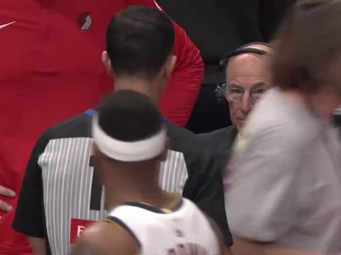 NBA杯小组赛：掘金vs开拓者英文原声全场回放