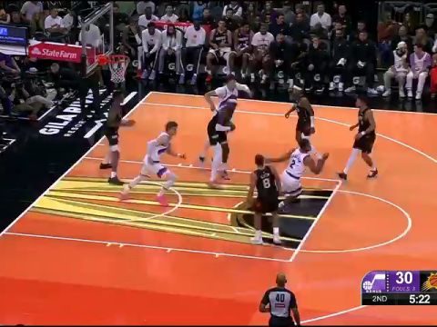 NBA杯小组赛西部A组：爵士vs太阳第2节英文原声回放