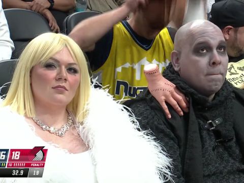 NBA杯小组赛：掘金vs开拓者第1节英文原声回放