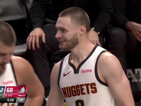 NBA杯小组赛：掘金vs开拓者第3节中文解说回放