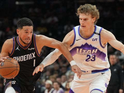 爵士vs太阳精华回放 布克36+6+9力压马尔卡宁率队终结四连败