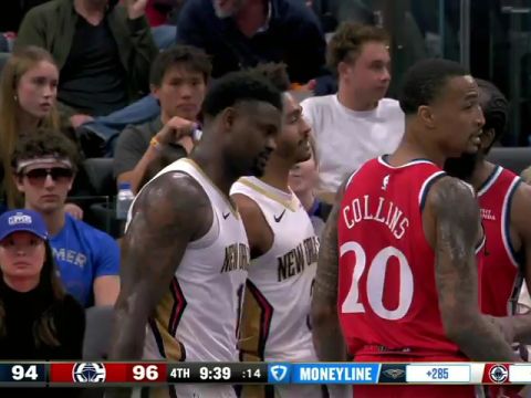 NBA杯小组赛西部B组：鹈鹕vs快船第4节英文原声回放