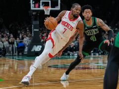 火箭27分大胜凯尔特人！NBA常规赛战报：杜兰特26分三节打卡 阿门申京准三双