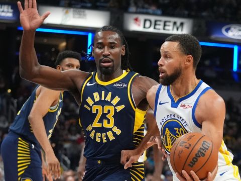 库里vs步行者集锦 出战29分钟拿到24+2三分手感不佳