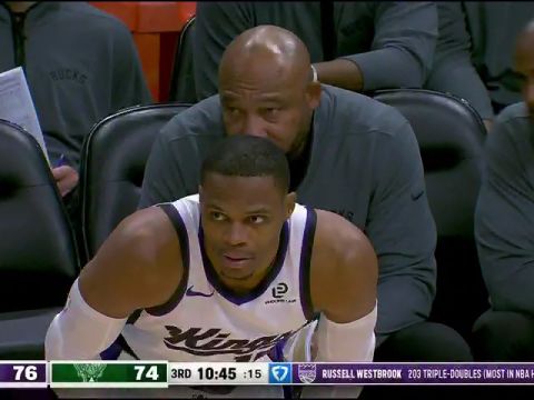 NBA常规赛：国王vs雄鹿第3节英文原声回放