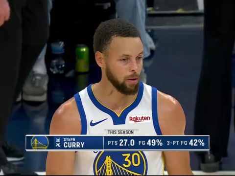 NBA常规赛：勇士vs步行者第1节中文解说回放