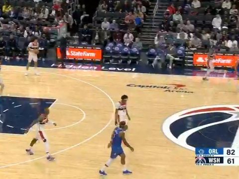 NBA常规赛：魔术vs奇才第3节英文原声回放