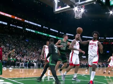 NBA常规赛：火箭vs凯尔特人第1节英文原声回放