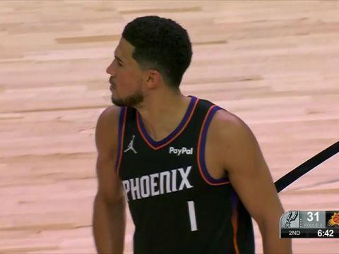 NBA常规赛：马刺vs太阳英文原声全场回放