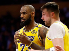 詹姆斯和东契奇同时缺阵的4场比赛中，湖人能取得3胜1负的战绩