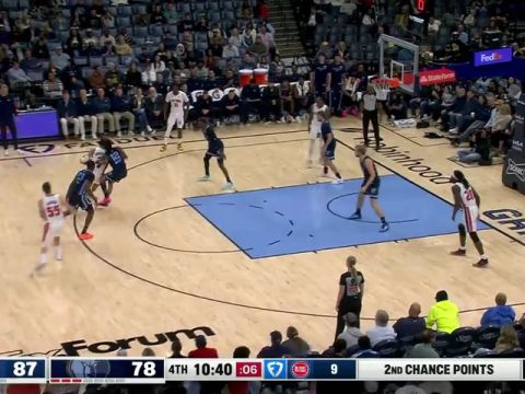 NBA常规赛：活塞vs灰熊第4节中文解说回放