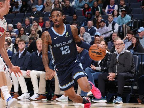 莫兰特vs活塞集锦 全场拿下18+6+10串联全队投篮16中5手感不佳