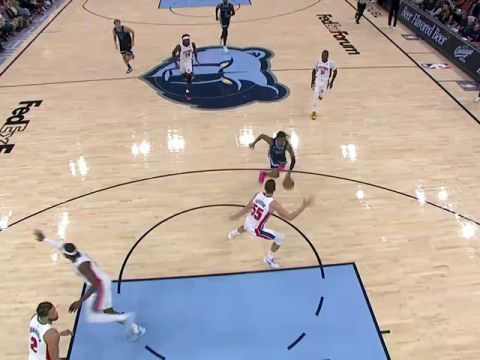 NBA常规赛：活塞vs灰熊第2节中文解说回放