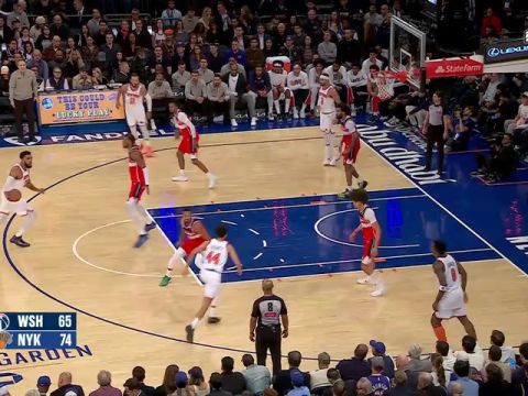 NBA常规赛：奇才vs尼克斯第3节中文解说回放