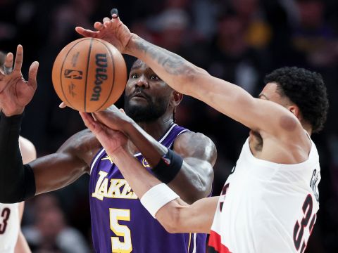 湖人123-115开拓者 艾顿29+10率队3人20+取得四连胜