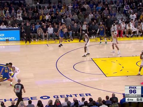 NBA常规赛：太阳vs勇士第4节中文解说回放