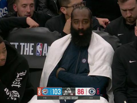 NBA常规赛：雷霆vs快船第4节英文原声回放