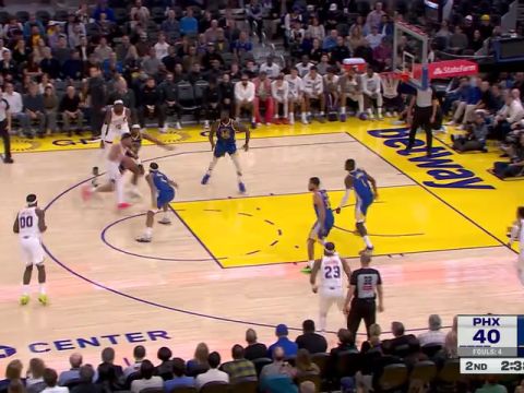 NBA常规赛：太阳vs勇士第2节中文解说回放