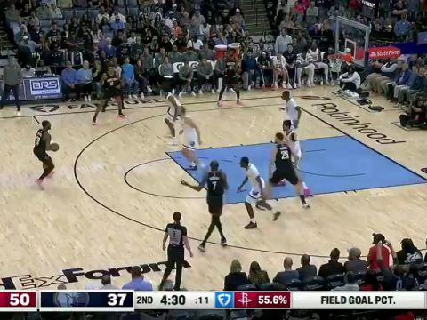 NBA常规赛：火箭vs灰熊第2节英文原声回放