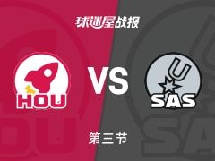 NBA常规赛：三节结束，马刺以86-82领先火箭，巴恩斯17+3+1