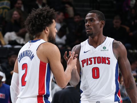 活塞125-107篮网 坎宁安联手杜伦砍下64分率领活塞五连胜