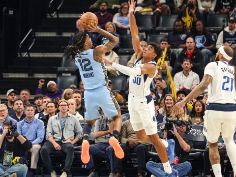 莫兰特vs独行侠集锦 全场拿下21分13助攻正负值+28带领全队大胜独行侠