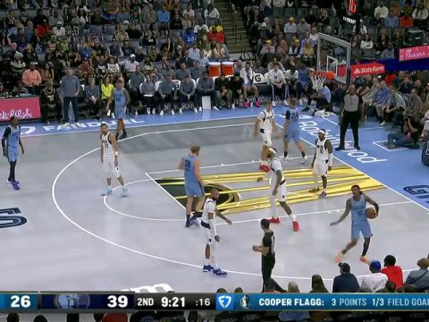 NBA杯小组赛东部B组：独行侠vs灰熊第2节中文解说回放