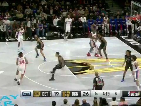 活塞vs篮网第1节中文解说回放