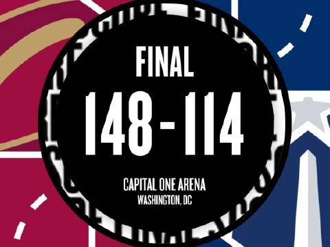 [微博全场集锦]🏀NBA杯-骑士7人上双轰148分大胜奇才 米切尔24分 麦科勒姆25分